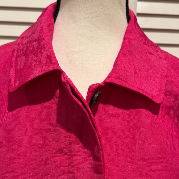 Chico’s Jacquard Button-Front Jacket – Pink – Size 3P Petite - Picture 2 of 11